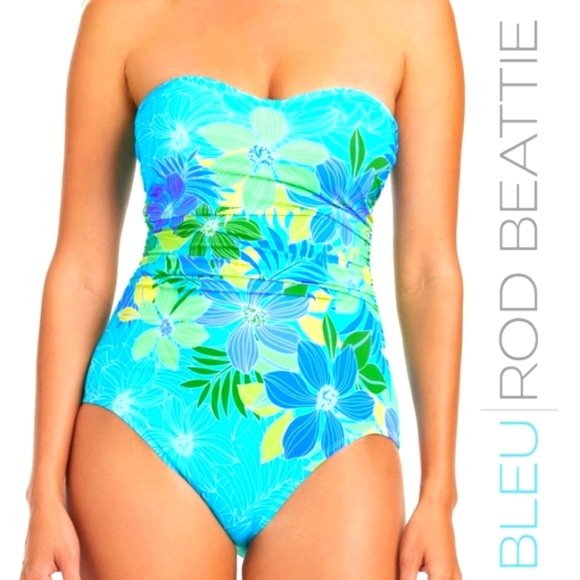 Bleu Rod Beattie Other - Bleu Rod Beattie Tropical One Piece Swimsuit Blue and Green
